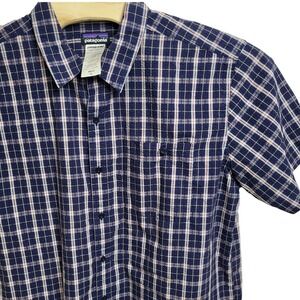 Patagonia Mens XL Plaid Short Sleeve Button Up Shirt Common Threads Partnership